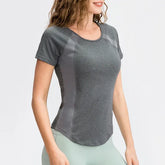 Quick Dry Polyester Short Sleeve Women's Top - Himpall